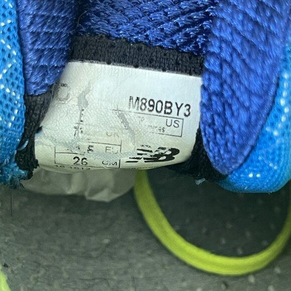 New Balance Men's Size 8 M890v3 Blue/Yellow Running Shoe Made in USA Sneakers - Picture 11 of 12